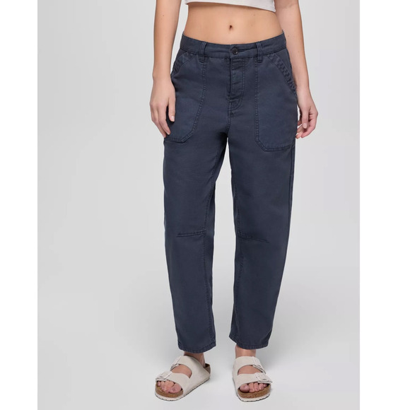 Prana Melrose Pant Womens 12 Stormy Night Relaxed Fit MR Canvas Jean 100% Cotton - Picture 1 of 11